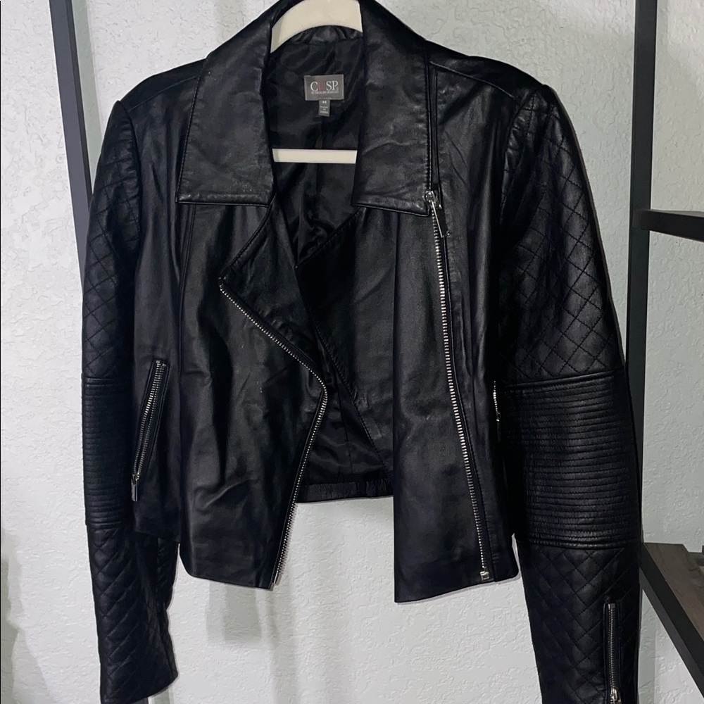 Black Quilted Leather Jacket